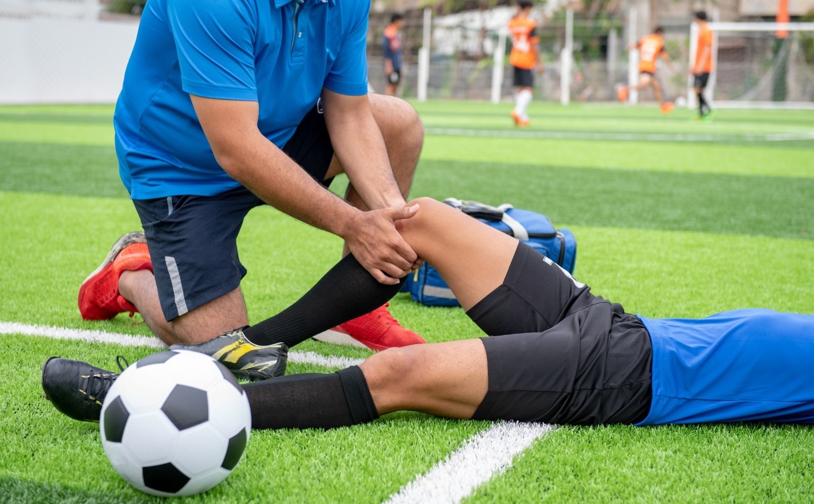 Atleta com lesão no ligamento cruzado anterior